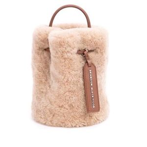 Brand New Brandon Blackwood Shearling Bucket Bag